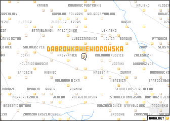 map of Dąbrówka Wiewiórowska