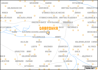map of Dąbrówka