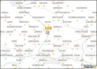 map of Dąb