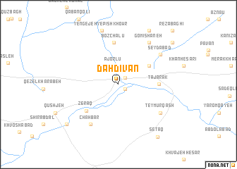 map of Dah Dīvān