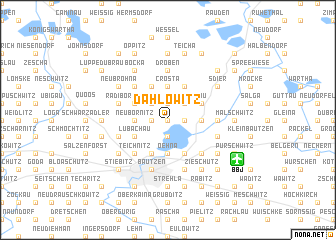 map of Dahlowitz