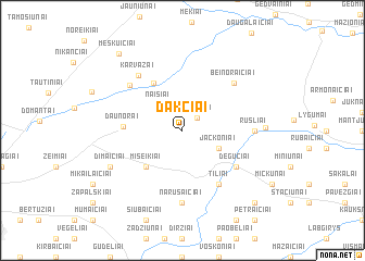 map of Dakčiai