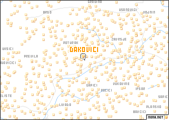 map of Dakovići
