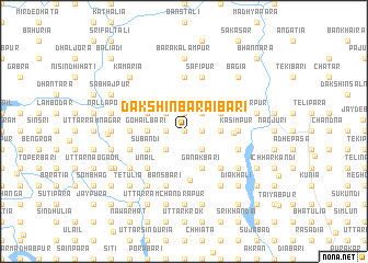 map of Dakshin Baraibāri
