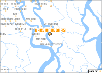 map of Dakshin Bedkāsi