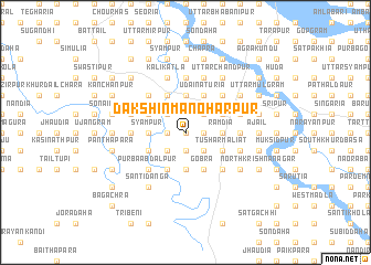 map of Dakshin Manoharpur