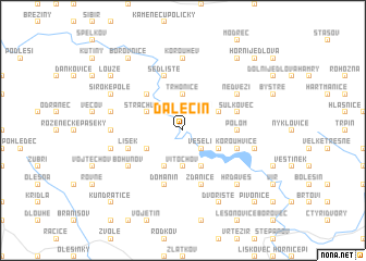 map of Dalečín