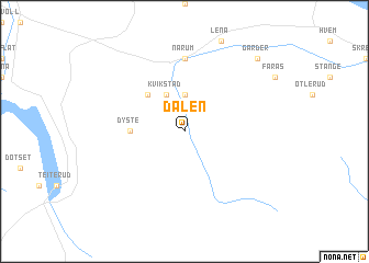 map of Dalen