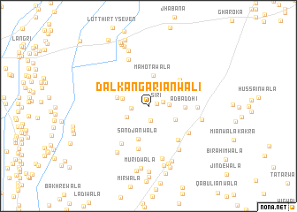 map of Dal Kangariānwāli