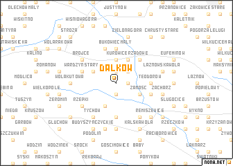 map of Dalków