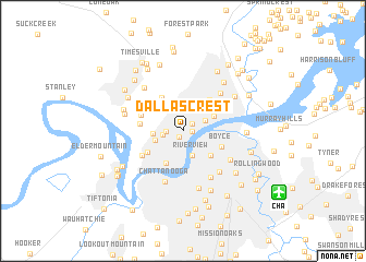 map of Dallas Crest