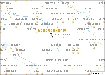 map of Damas-aux-Bois