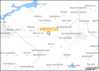 map of Damascus