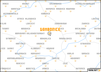 map of Dambořice