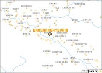 map of Damdarreh-ye Pā\