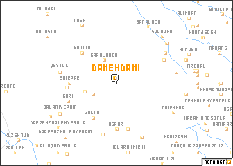 map of Dameh Dāmī