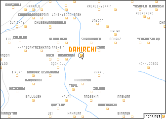 map of Damīrchī