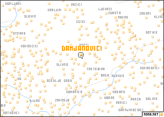 map of Damjanovići