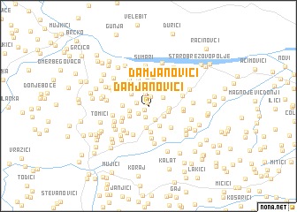 map of Damjanovići