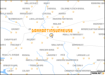 map of Dammartin-sur-Meuse