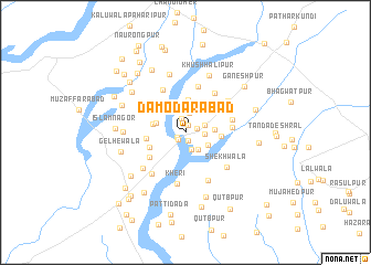 map of Dāmodarabād