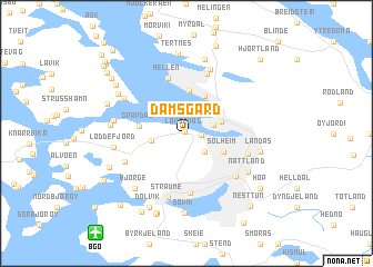 map of Damsgård