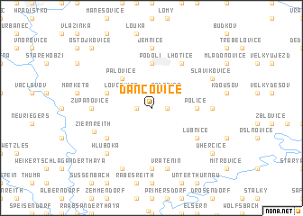 map of Dančovice