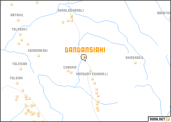 map of Dandān Sīāhī