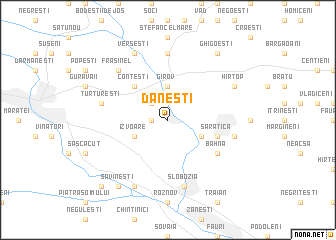 map of Dăneşti