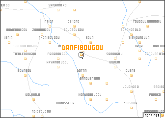 map of Danfibougou