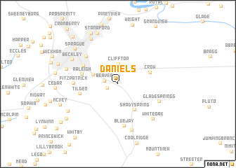 map of Daniels