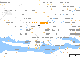 map of Daniłówka