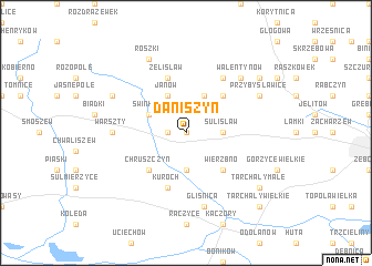 map of Daniszyn