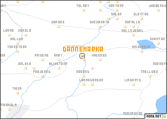 map of Dannemarka