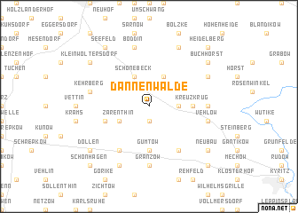 map of Dannenwalde