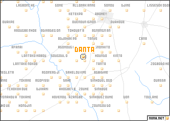 map of Danta