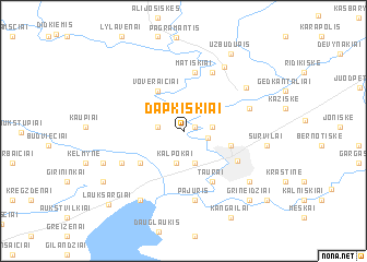 map of Dapkiškiai