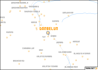 map of Darb-e Lūn