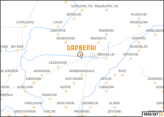 map of Darbėnai