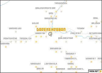 map of Dar-e Mehrabān