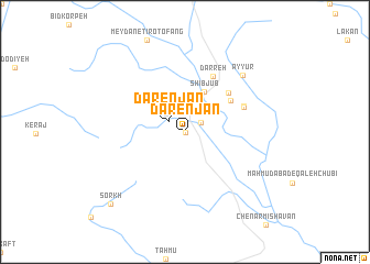 map of Dārenjān