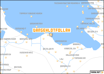 map of Dargeh Loţfollāh