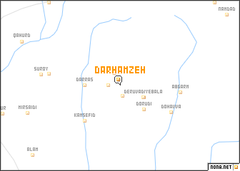 map of Darḩamzeh