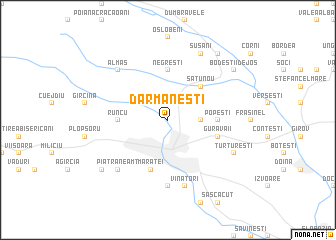 map of Dărmăneşti