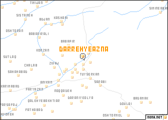 map of Darreh-ye Aznā