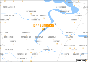 map of Darsūniškis