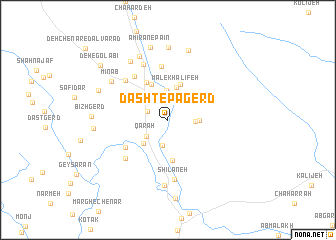 map of Dasht-e Pāgerd