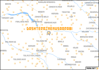 map of Dasht-e Razm-e Mūsá ‘Arabī