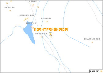 map of Dasht-e Shahrīārī