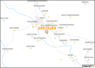 map of Dastejeh